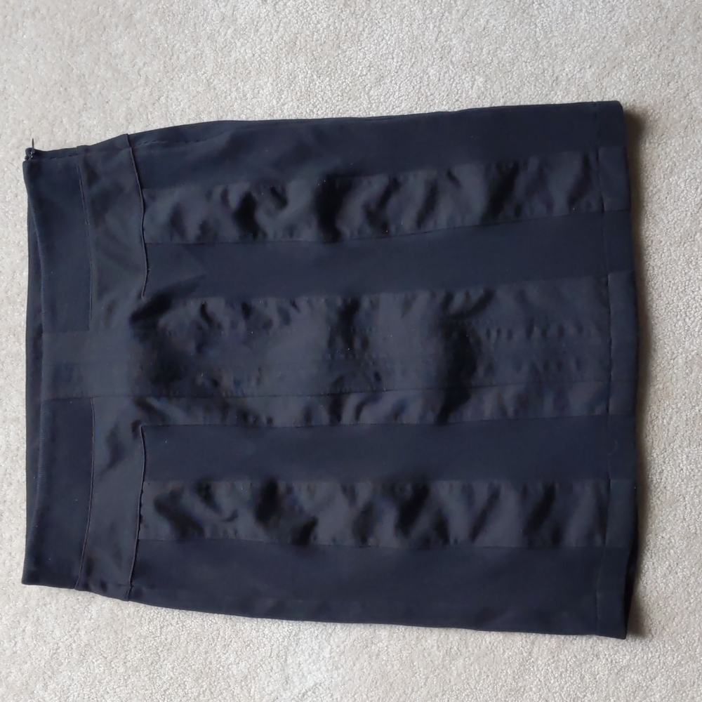 Black Pencil Skirt, M, Orly, Knit, Lined